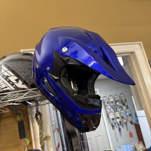 Blue Metallic Off-Road Helmet